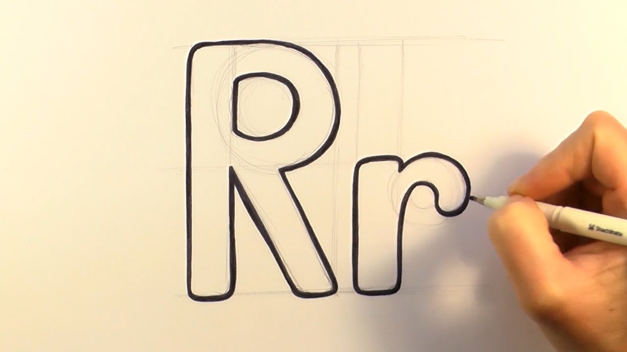 1280x720 How To Draw A Cartoon Letter R And R - R Drawing