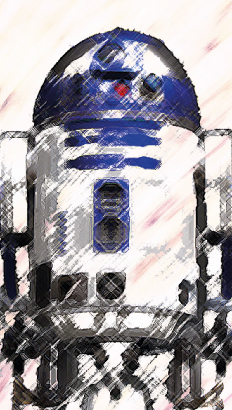 794x1398 Star Wars Print Charcoal Art Pencil Drawing Art Star Etsy - R2d2 Drawing