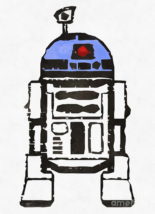 652x900 Star Wars Droid Robot Painting - R2d2 Drawing
