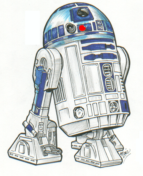 571x705 Drawing Tutorial - R2d2 Drawing