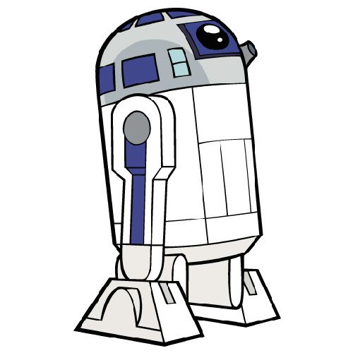 500x500 Simple Drawing - R2d2 Drawing