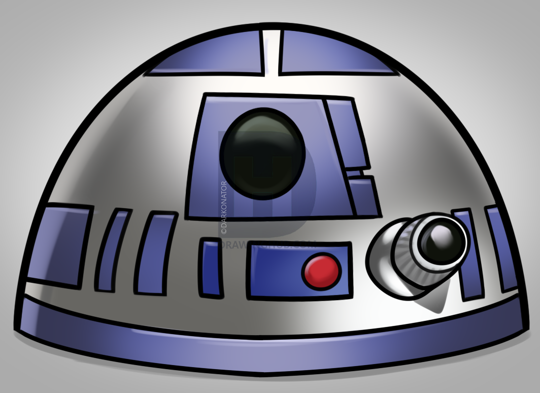 1064x774 How To Draw Easy, Step - R2d2 Drawing