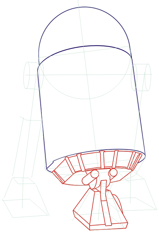 523x761 How To Draw From Star Wars Step - R2d2 Drawing Easy