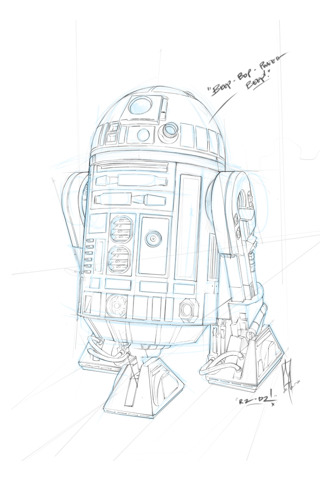 1280x1829 Hawaiian Mako Design - R2d2 Line Drawing
