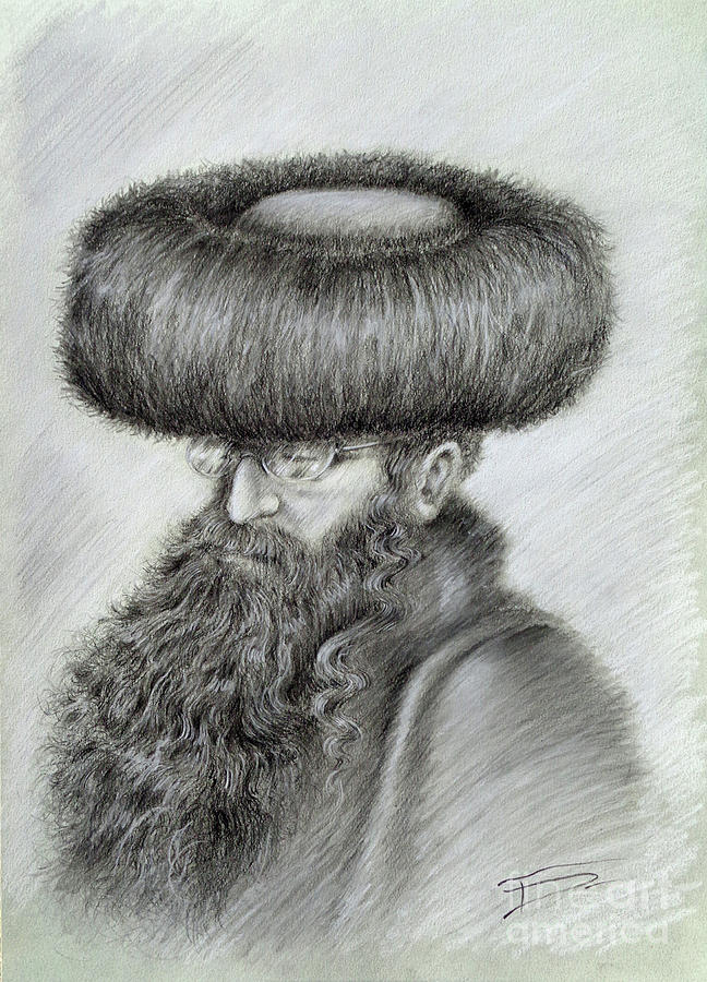 648x900 Jewish Rabbi Drawing - Rabbi Drawing