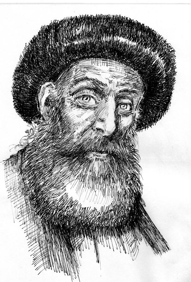 610x900 Rabbi Drawing - Rabbi Drawing