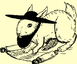 300x250 Rabbit Rabbi Drawing - Rabbi Drawing