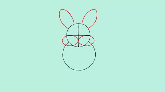 550x309 How To Draw A Bunny Steps - Rabbit Cartoon Drawing