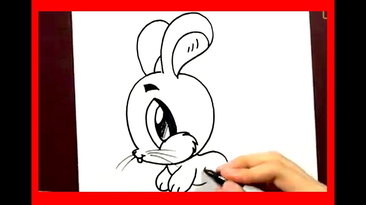 1280x720 How To Draw A Cute Chibi Bunny In Min - Rabbit Cartoon Drawing