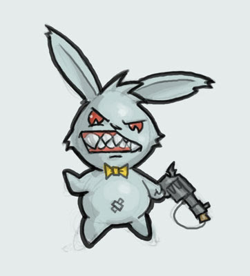 362x400 Critter Cartoon Learn To Draw Cartoon Angry Bunny Rabbit Step - Rabbit Cartoon Drawing