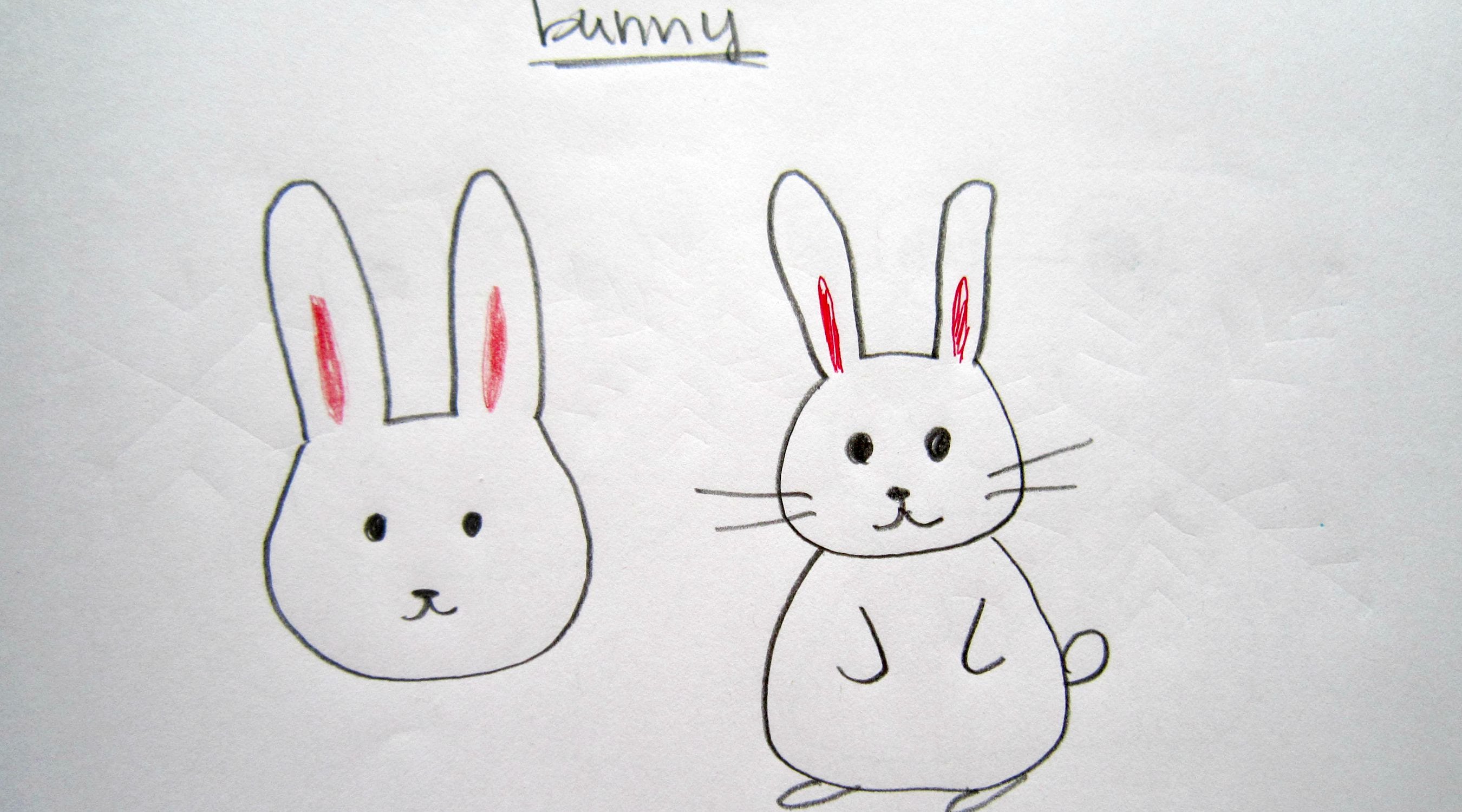 2700x1500 Easy Bunny Drawing How To Draw Cute Cartoon Rabbit - Rabbit Cartoon Drawing