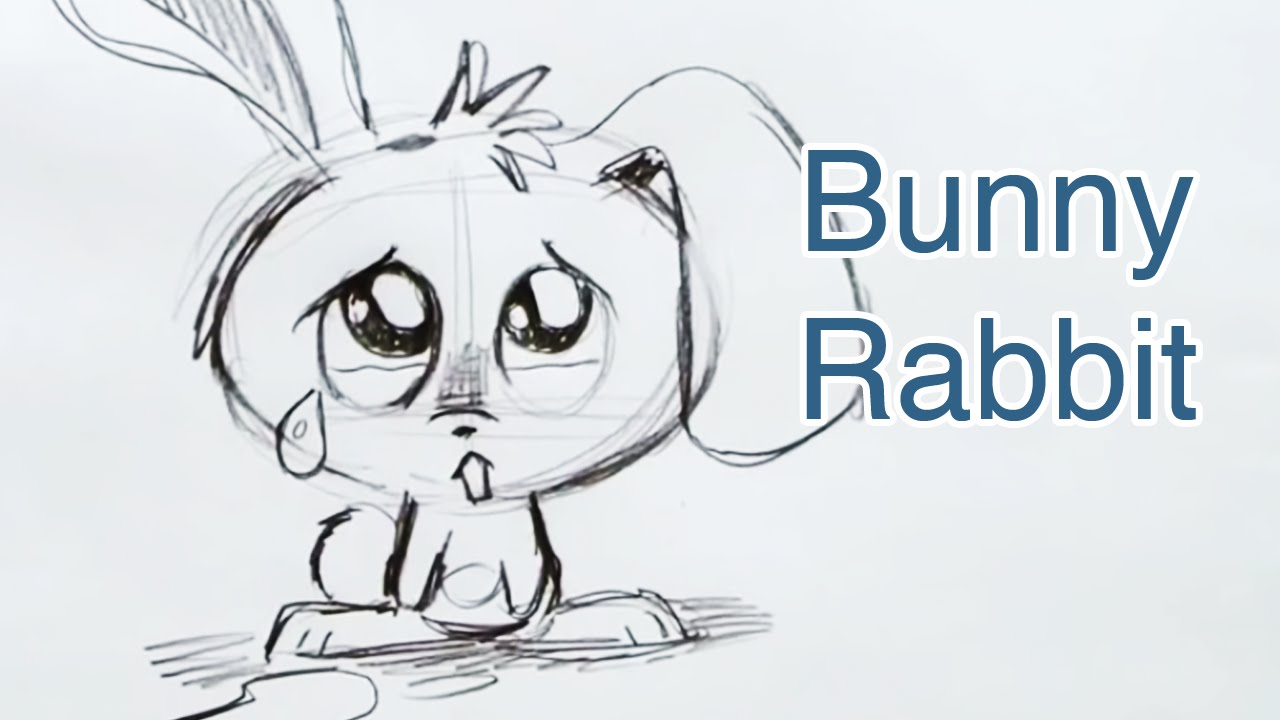 1280x720 How To Draw A Bunny Rabbit - Rabbit Cartoon Drawing