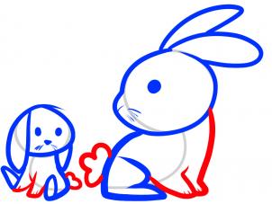 302x227 How To Draw How To Draw Rabbits For Kids - Rabbit Drawing For Kids