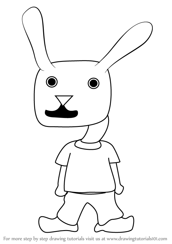 598x844 Learn How To Draw Rabbit Kid From Undertale - Rabbit Drawing For Kids