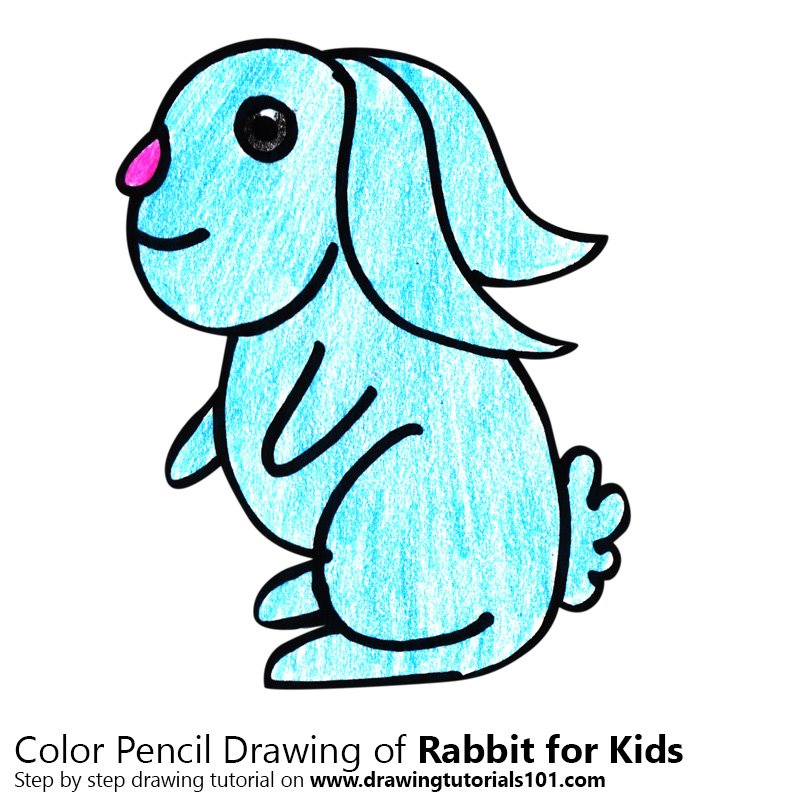 800x800 Learn How To Draw A Rabbit For Kids - Rabbit Drawing For Kids
