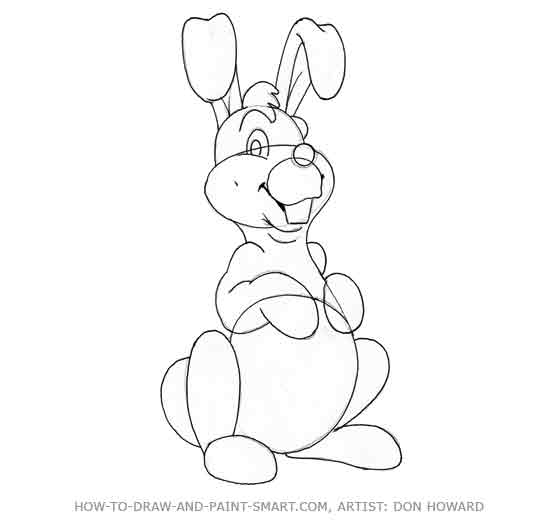 550x522 How To Draw A Rabbit - Rabbit Drawing Images