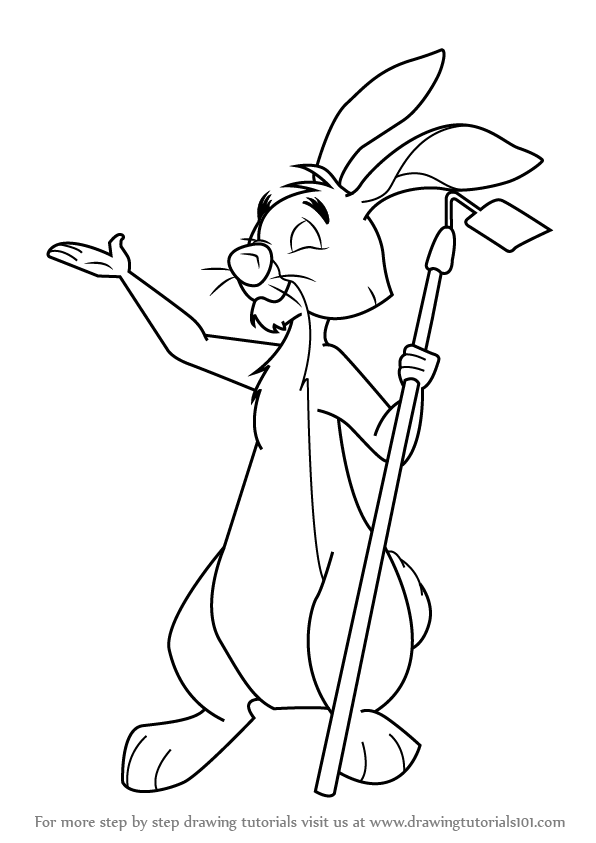 596x843 Learn How To Draw Rabbit From Winnie The Pooh - Rabbit Drawing Images