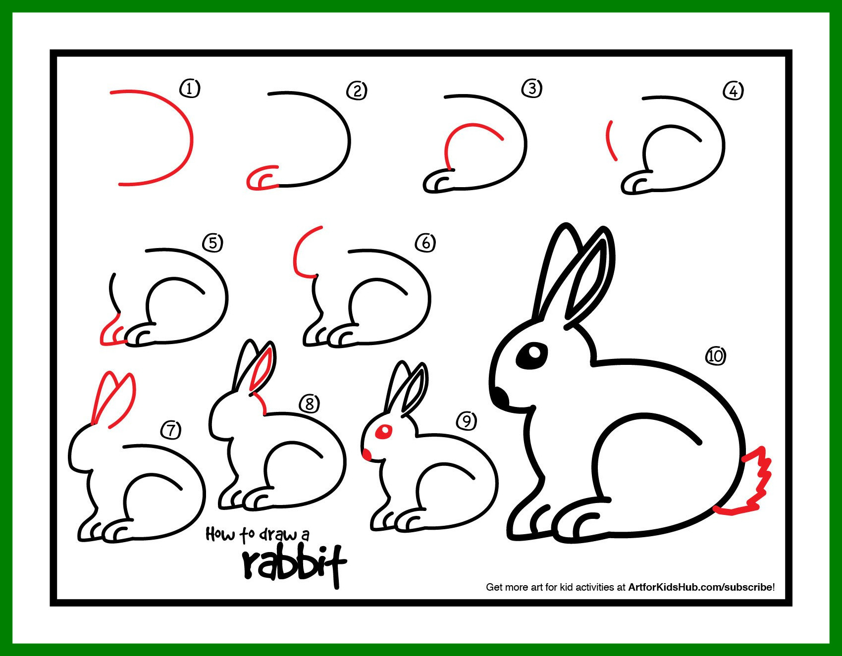 1700x1325 Directed Drawing Rabbit - Rabbit Drawing Images