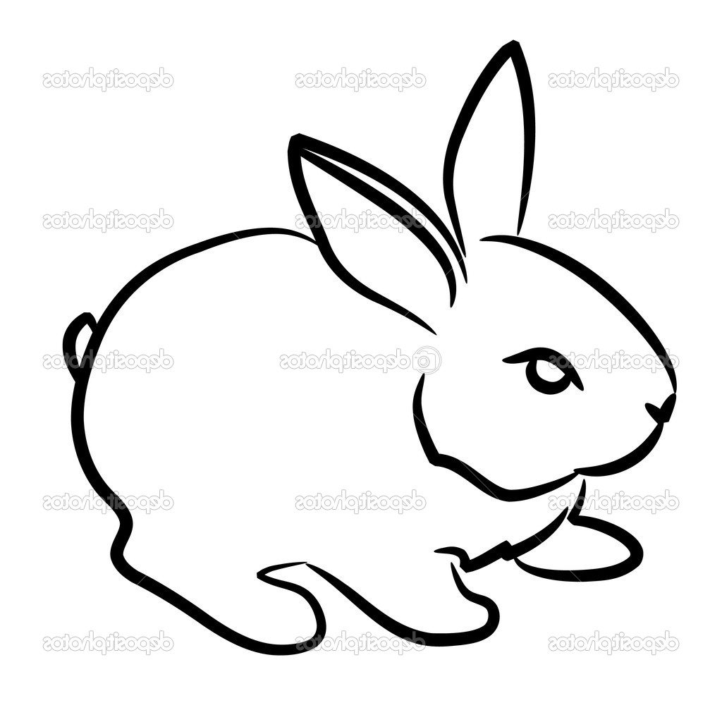 1024x1024 Drawn Rabbit Drawing - Rabbit Drawing Images