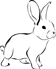 236x293 Rabbit Drawing Outline - Rabbit Drawing Outline