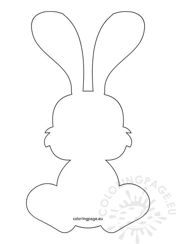 581x803 Bunny Outline - Rabbit Drawing Outline