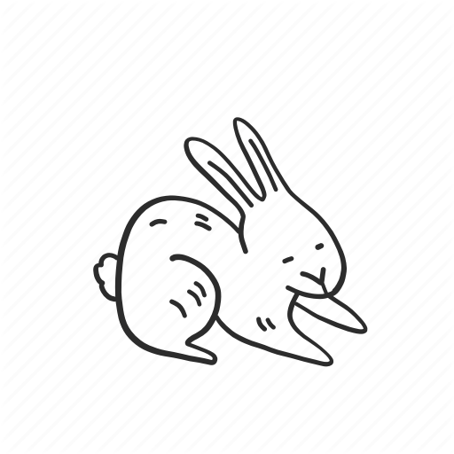 512x512 Animal, Bunny, Forest, Hand Drawn, Hare, Outline, Rabbit Icon - Rabbit Drawing Outline