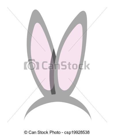 396x470 rabbit ears illustration design over a white background - Rabbit Ears Drawing