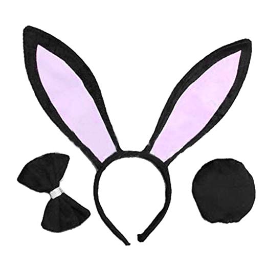 522x522 sztara cute rabbit ears tail and bow tie party costume - Rabbit Ears Drawing
