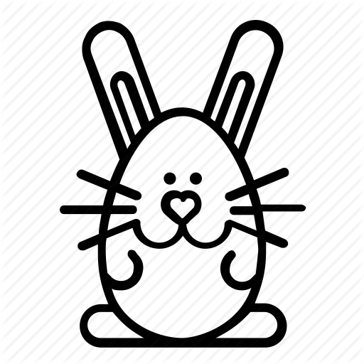 512x512 bunny, ears, easter, rabbit, smile icon - Rabbit Ears Drawing