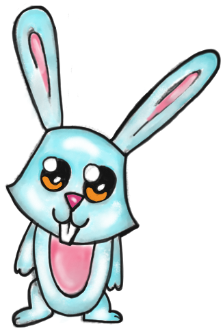 326x482 How To Draw A Cartoon Bunny Rabbit With Easy Step - Rabbit Easy Drawing