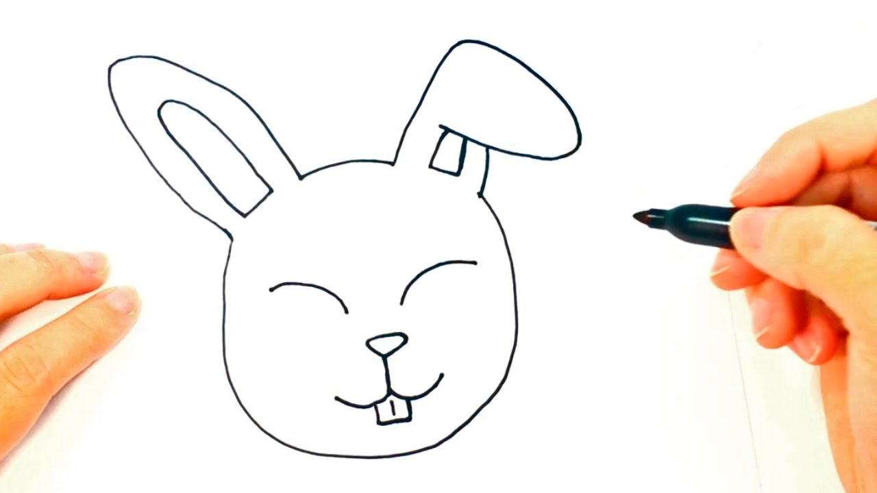 1280x720 How To Draw A Rabbit Rabbit Head Easy Draw Tutorial - Rabbit Easy Drawing