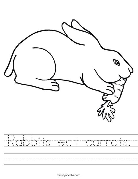 468x605 Rabbits Eat Carrots Worksheet - Rabbit Eating Carrot Drawing
