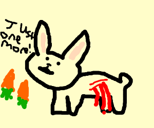 300x250 Dying Rabbits Eating Carrots Drawing - Rabbit Eating Carrot Drawing