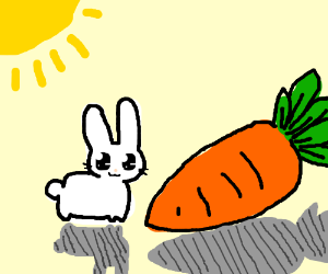 Rabbit Eating Carrot Drawing At Paintingvalley Com Explore