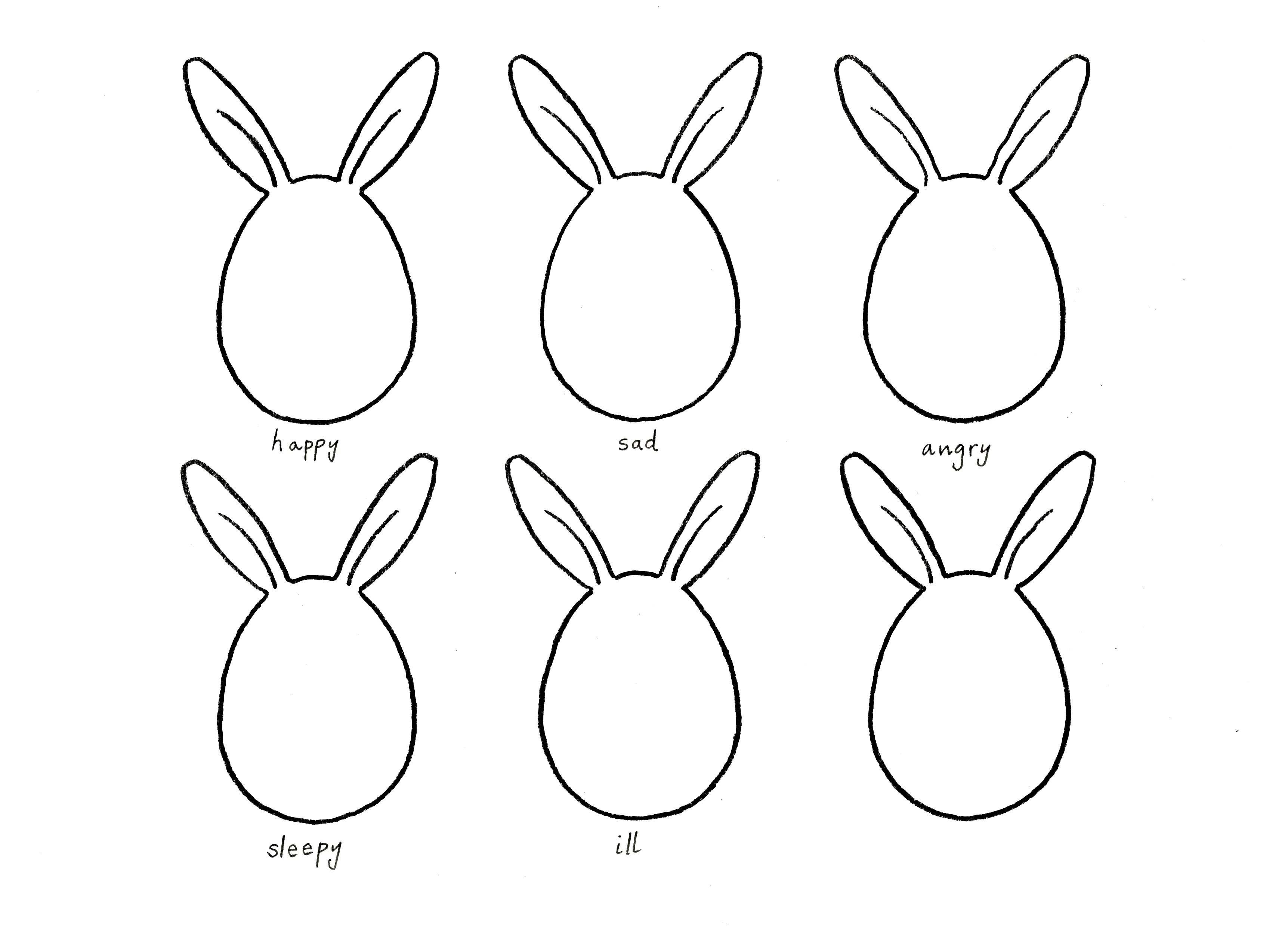3447x2498 Huge Collection Of 'bunny Head Drawing' Download More Than - Rabbit Head Drawing