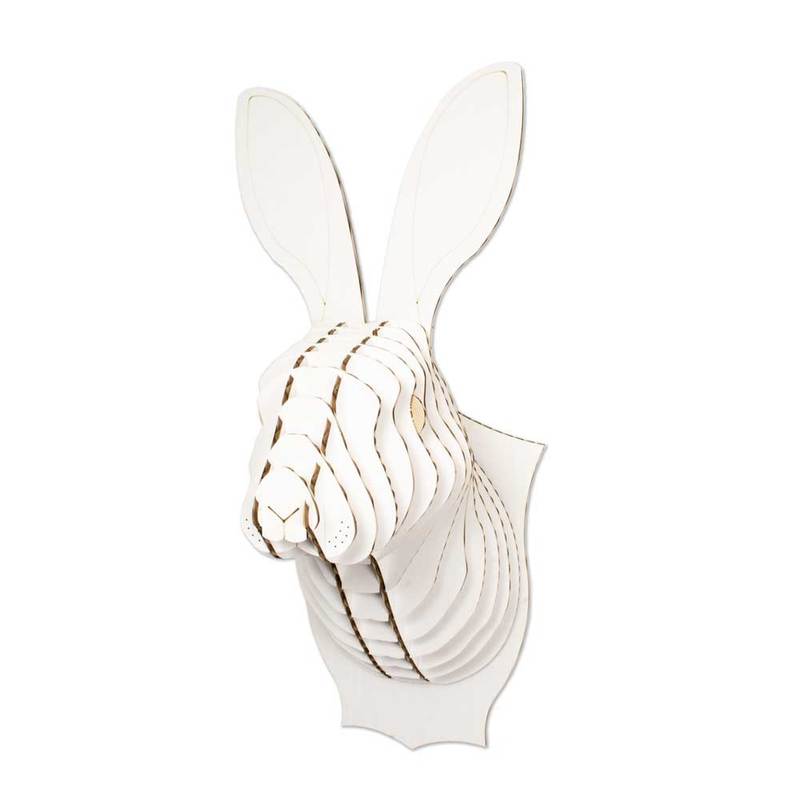 800x800 Lucky The Cardboard Rabbit Head Cbsafari - Rabbit Head Drawing