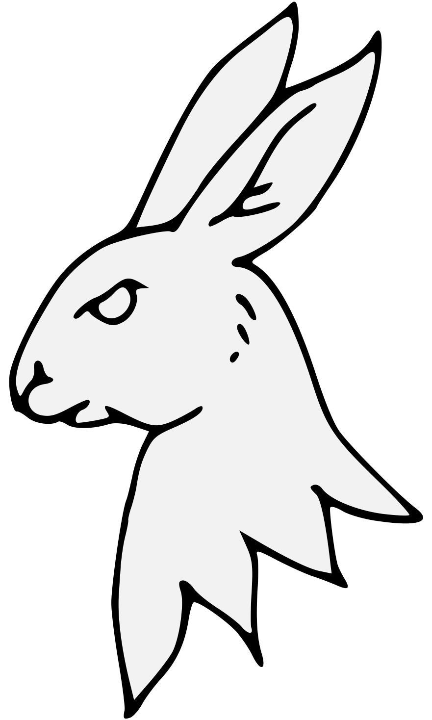 881x1468 Rabbits Drawing Head Transparent Png Clipart Free Download - Rabbit Head Drawing
