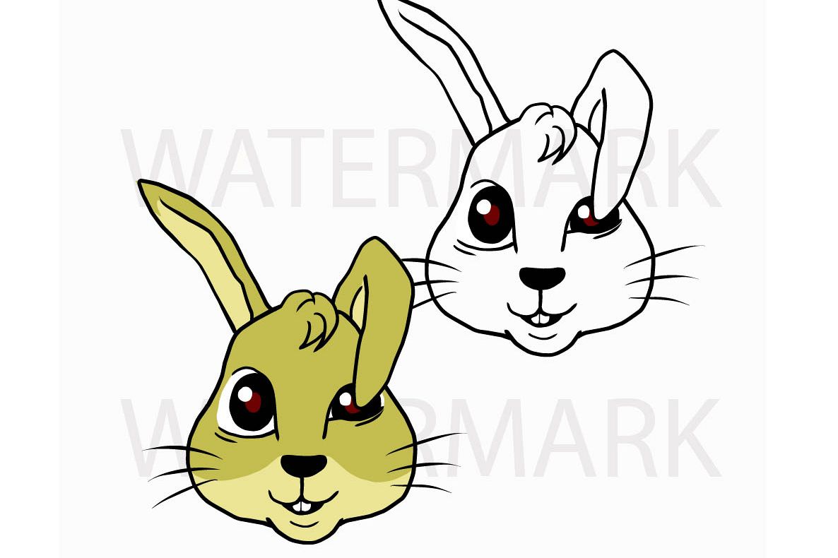 1186x790 Bunny Rabbit Head So Cute! Type B - Rabbit Head Drawing
