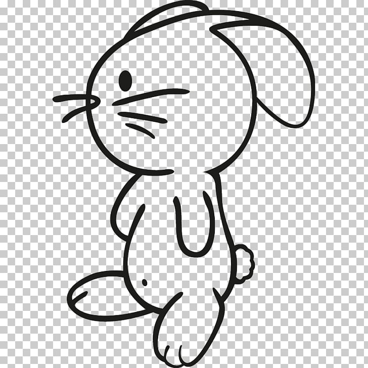 728x728 Rabbit Line Art Png Cliparts For Free Download Uihere - Rabbit Line Drawing