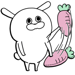 240x240 Kawaii Rabbit Line Stickers Line Store - Rabbit Line Drawing