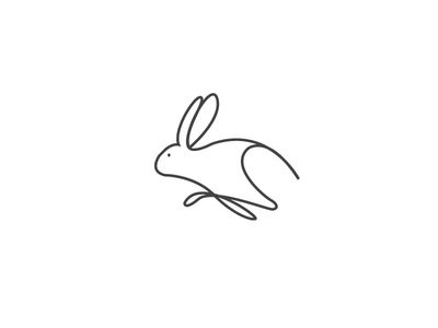 400x300 Line Rabbit D I Y - Rabbit Line Drawing