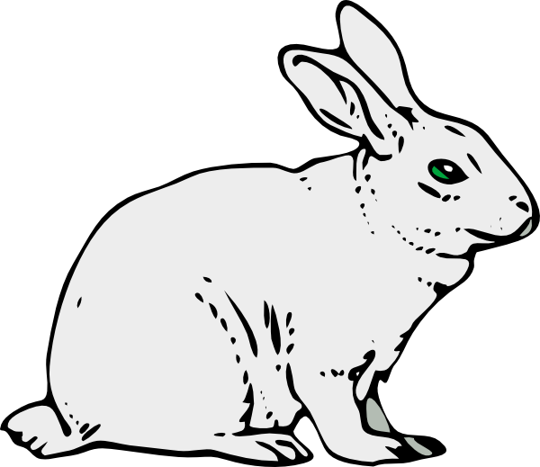 600x519 Rabbit Line Art Free Download Clip Art - Rabbit Line Drawing