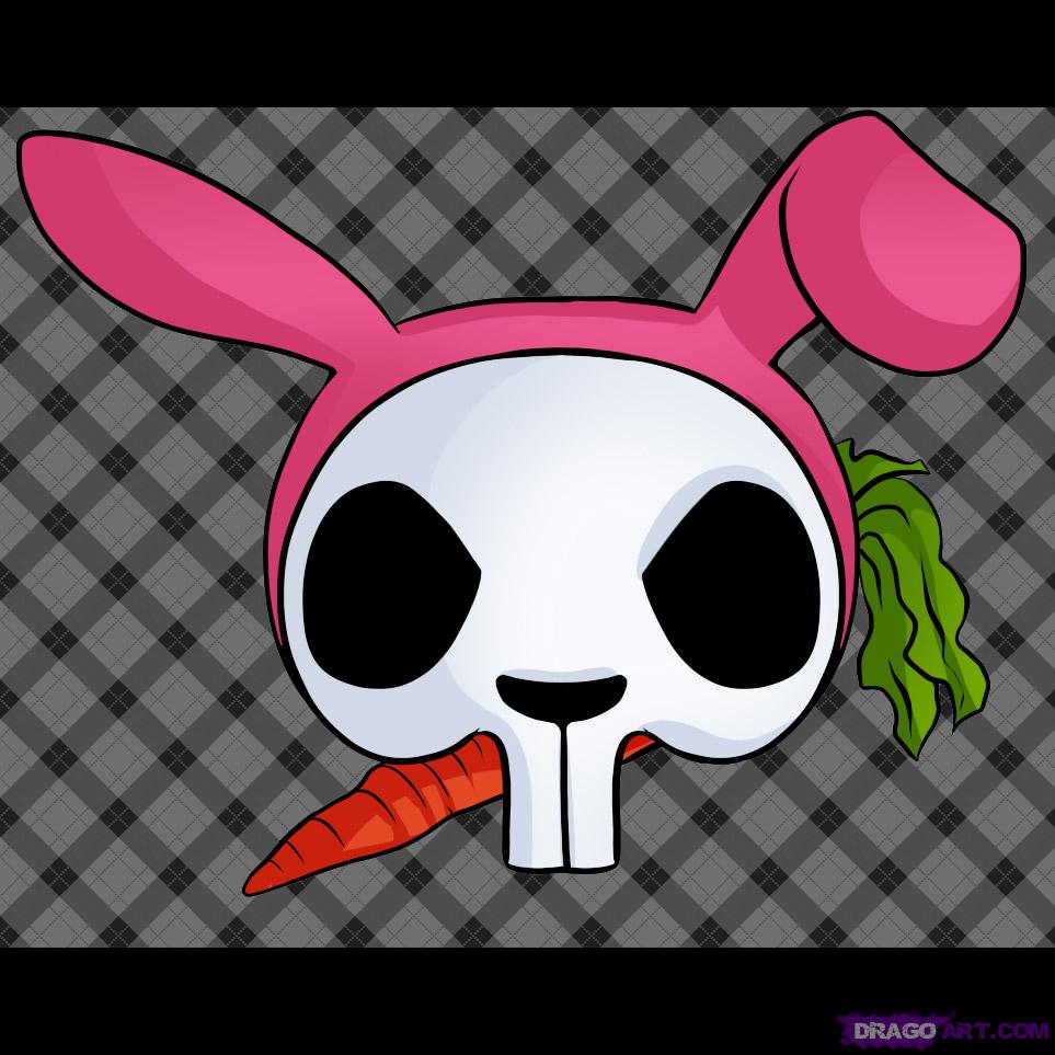 963x963 How To Draw A Rabbit Skull, Step - Rabbit Skeleton Drawing