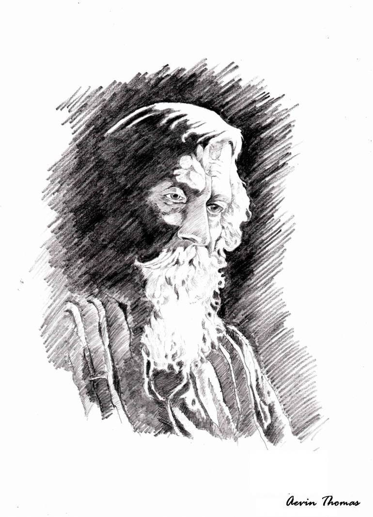 770x1066 Rabindranath Tagore Drawing - Rabindranath Tagore Drawing