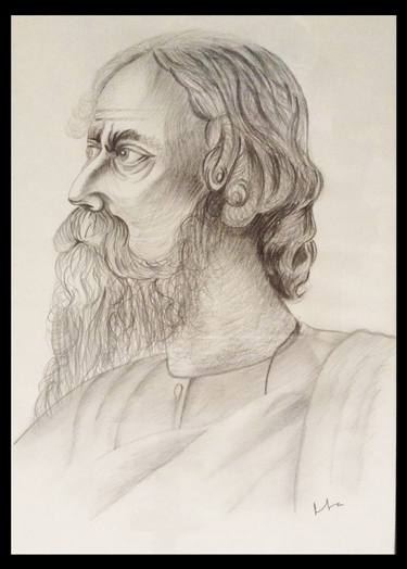 375x524 Rabindranath Tagore Drawing - Rabindranath Tagore Drawing