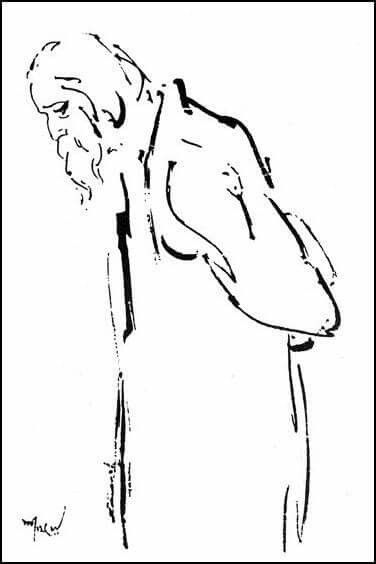 376x564 Sketch Of Tagore - Rabindranath Tagore Drawing