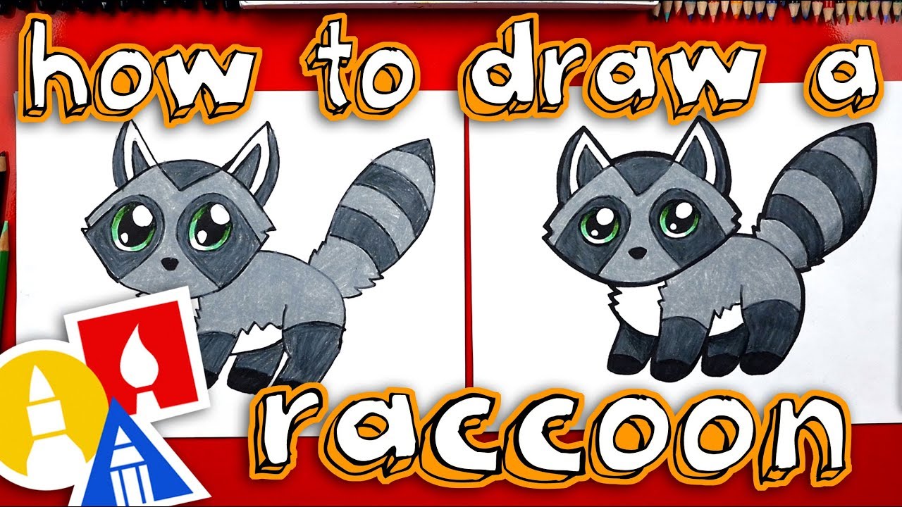 1280x720 how to draw a cute raccoon - Raccoon Cartoon Drawing
