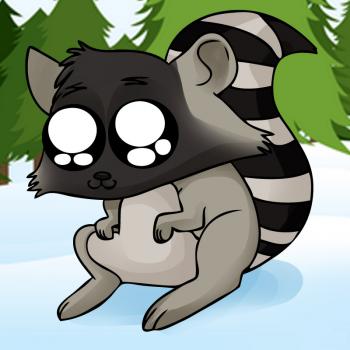 350x350 how to draw a cartoon raccoon, step - Raccoon Cartoon Drawing