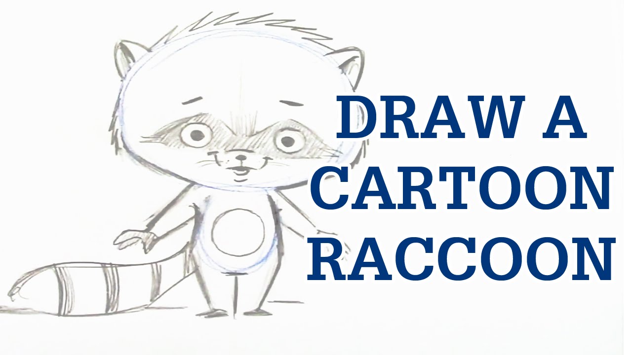 1280x720 how to draw a cartoon raccoon - Raccoon Cartoon Drawing