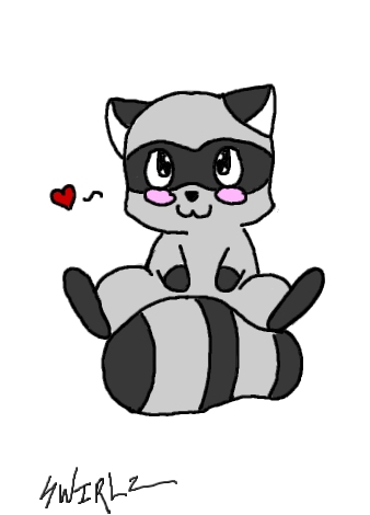 338x470 raccoon - Raccoon Cartoon Drawing